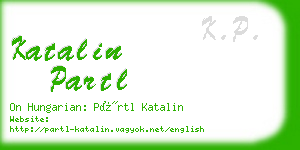 katalin partl business card